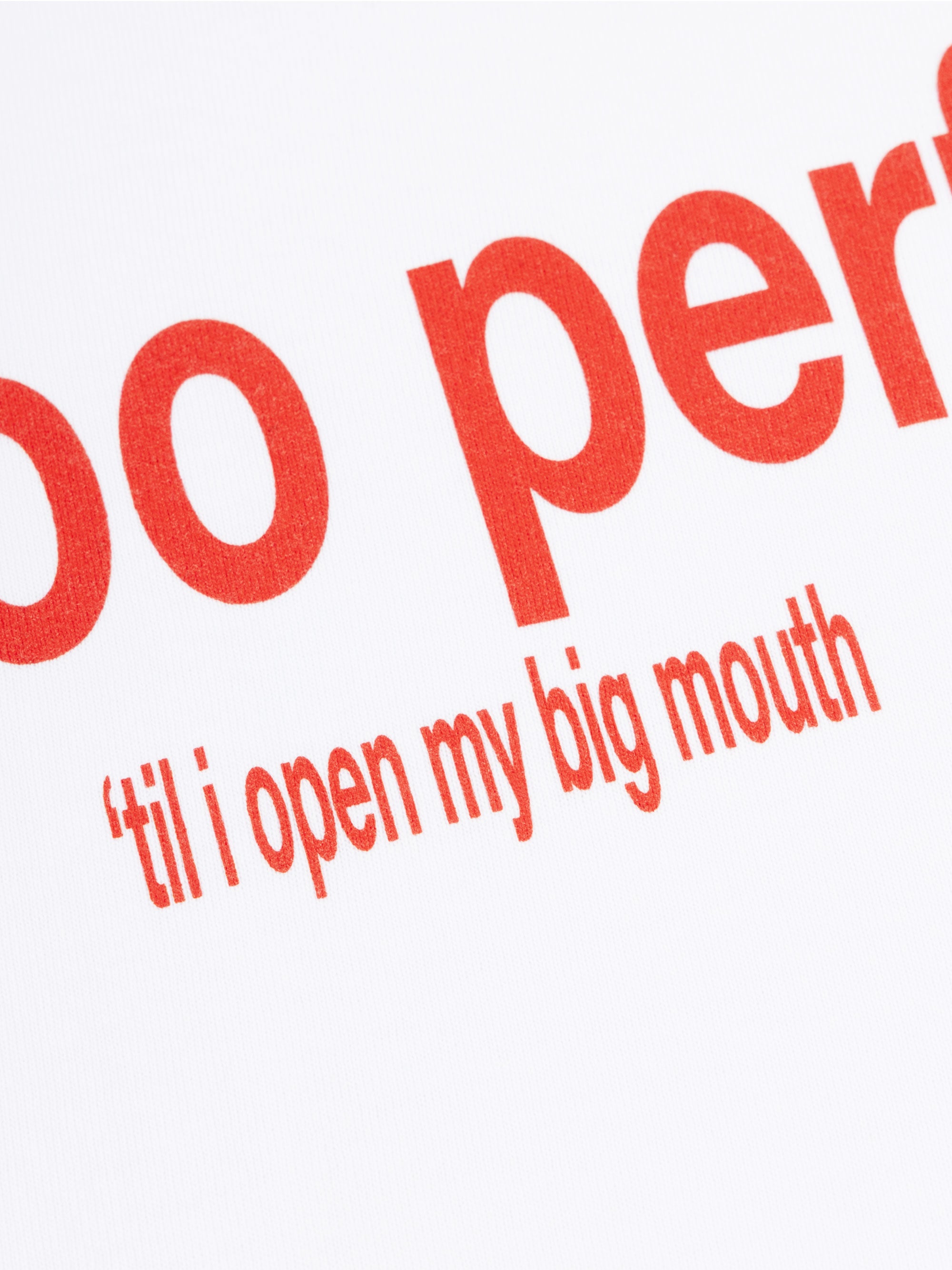 Lola Young - i'm too perfect white lyric t-shirt