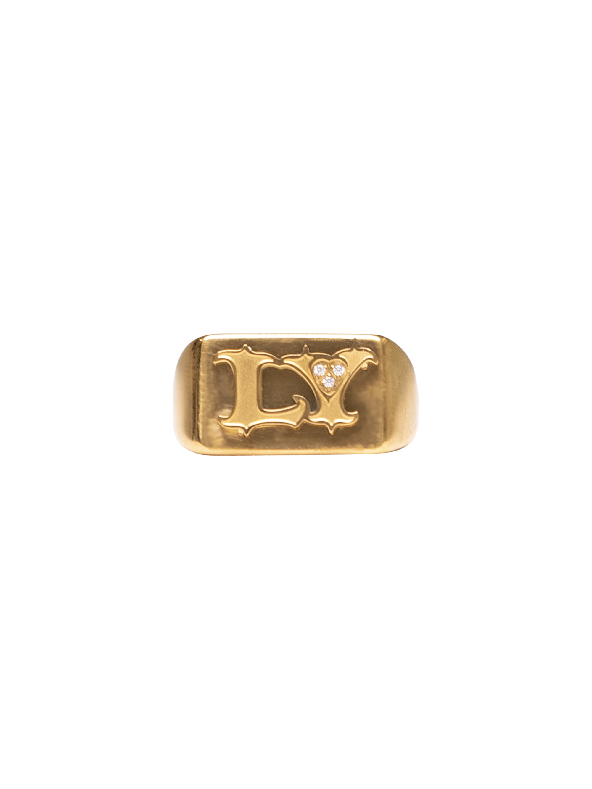 Lola Young - LY gold chunky ring