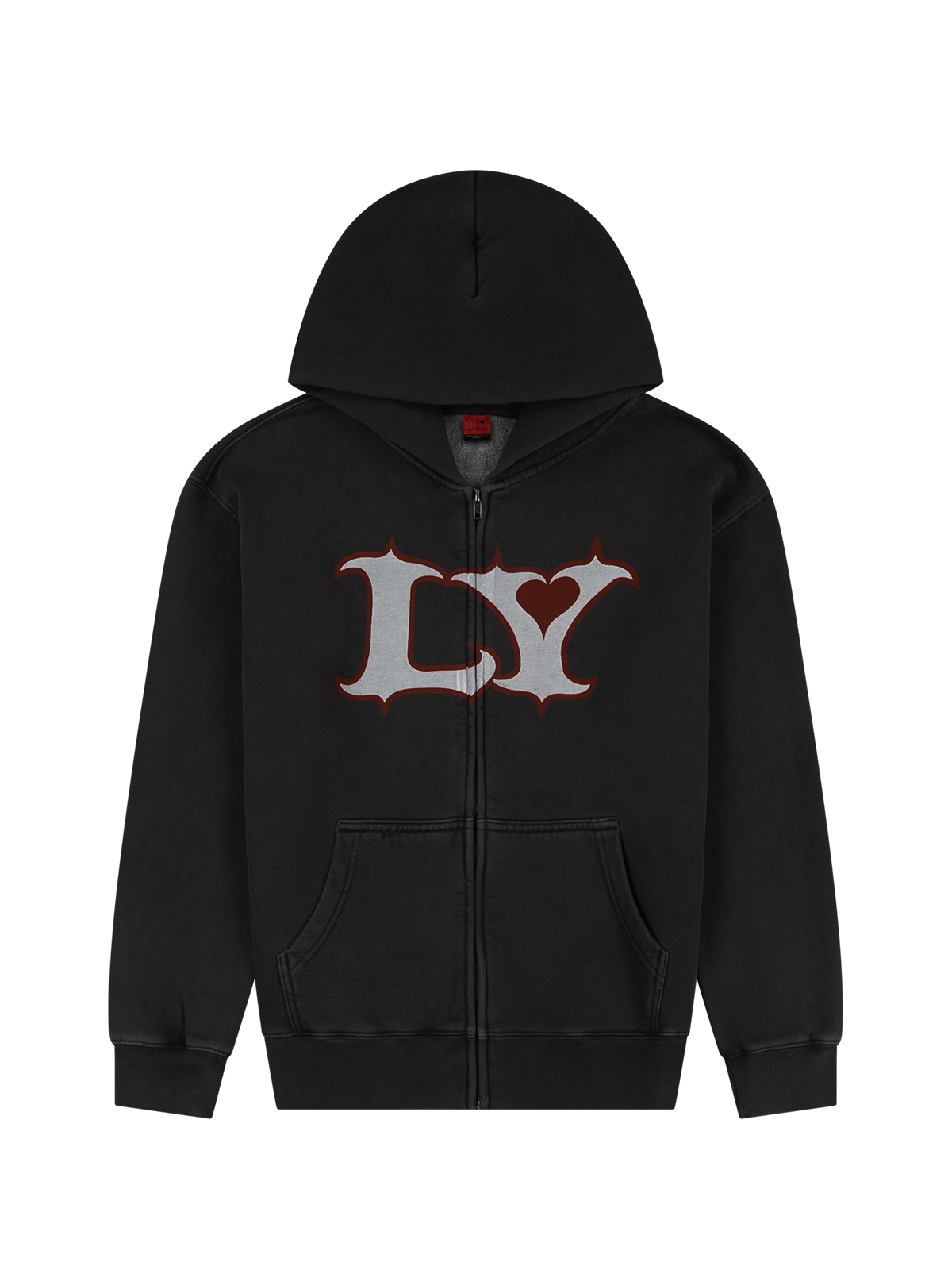 Lola Young - LY black zip-up hoodie
