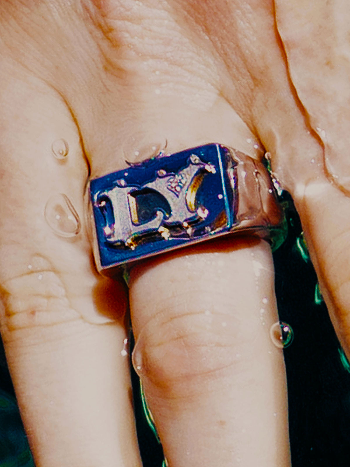Lola Young - LY silver chunky ring