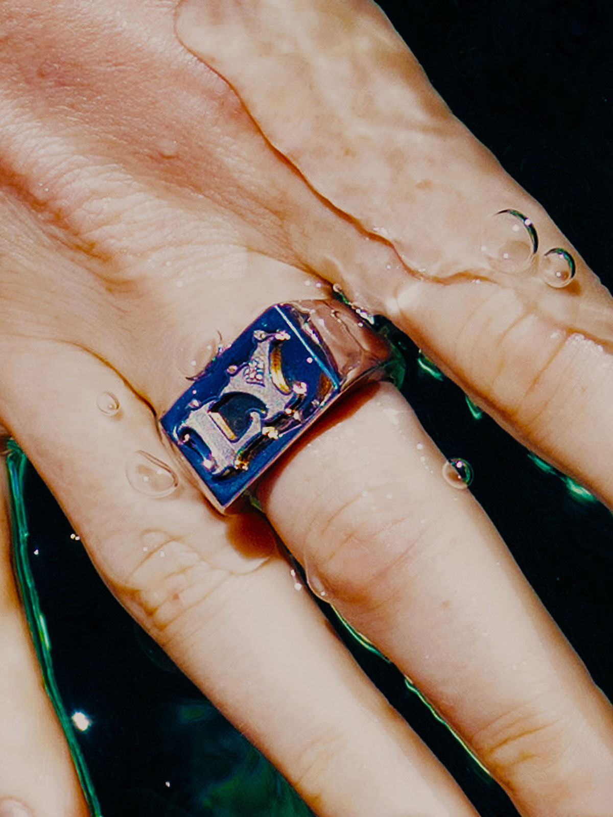 Lola Young - LY silver chunky ring