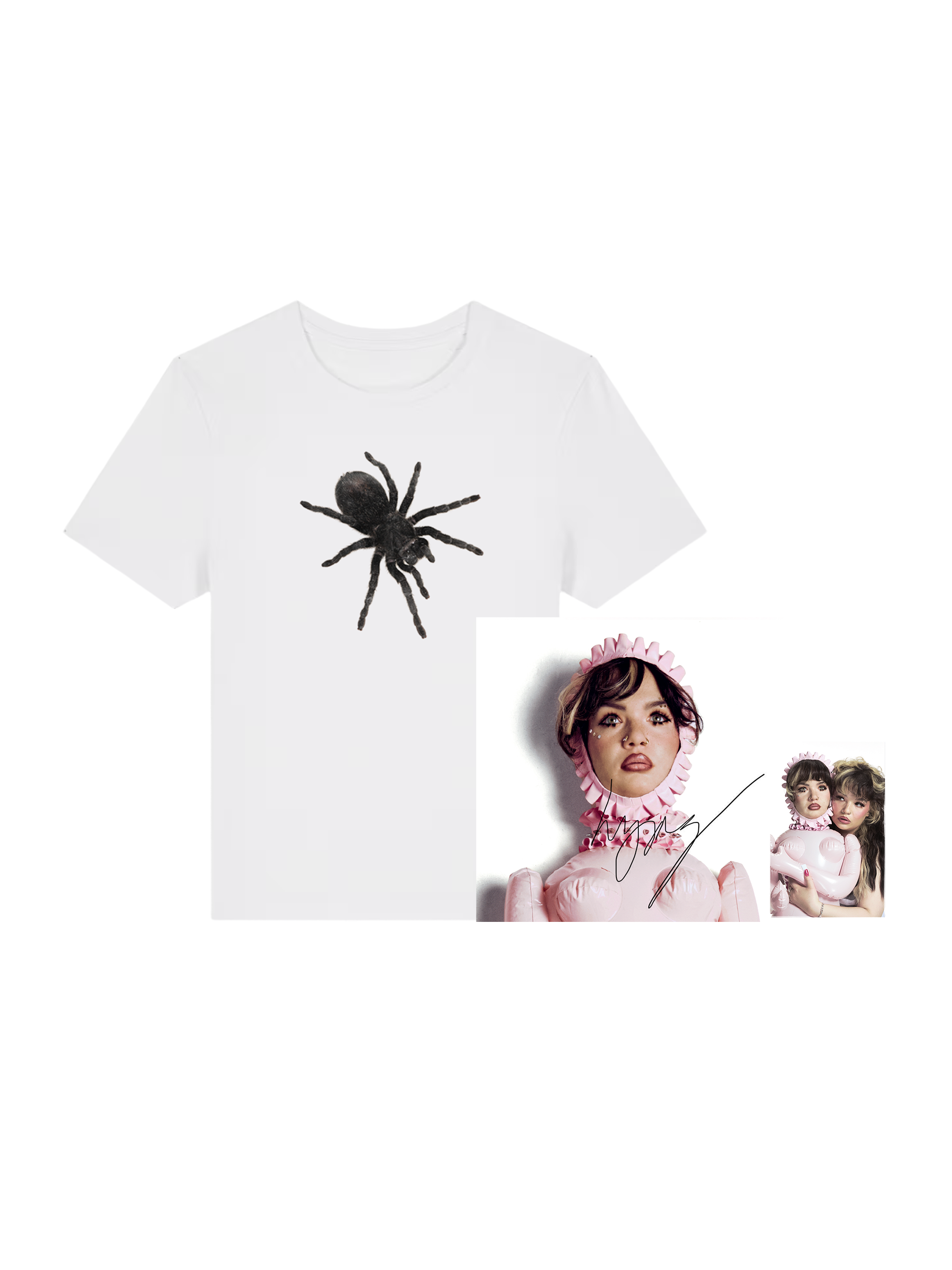 SPIDERS White T-Shirt + Cassette + Signed Art Card