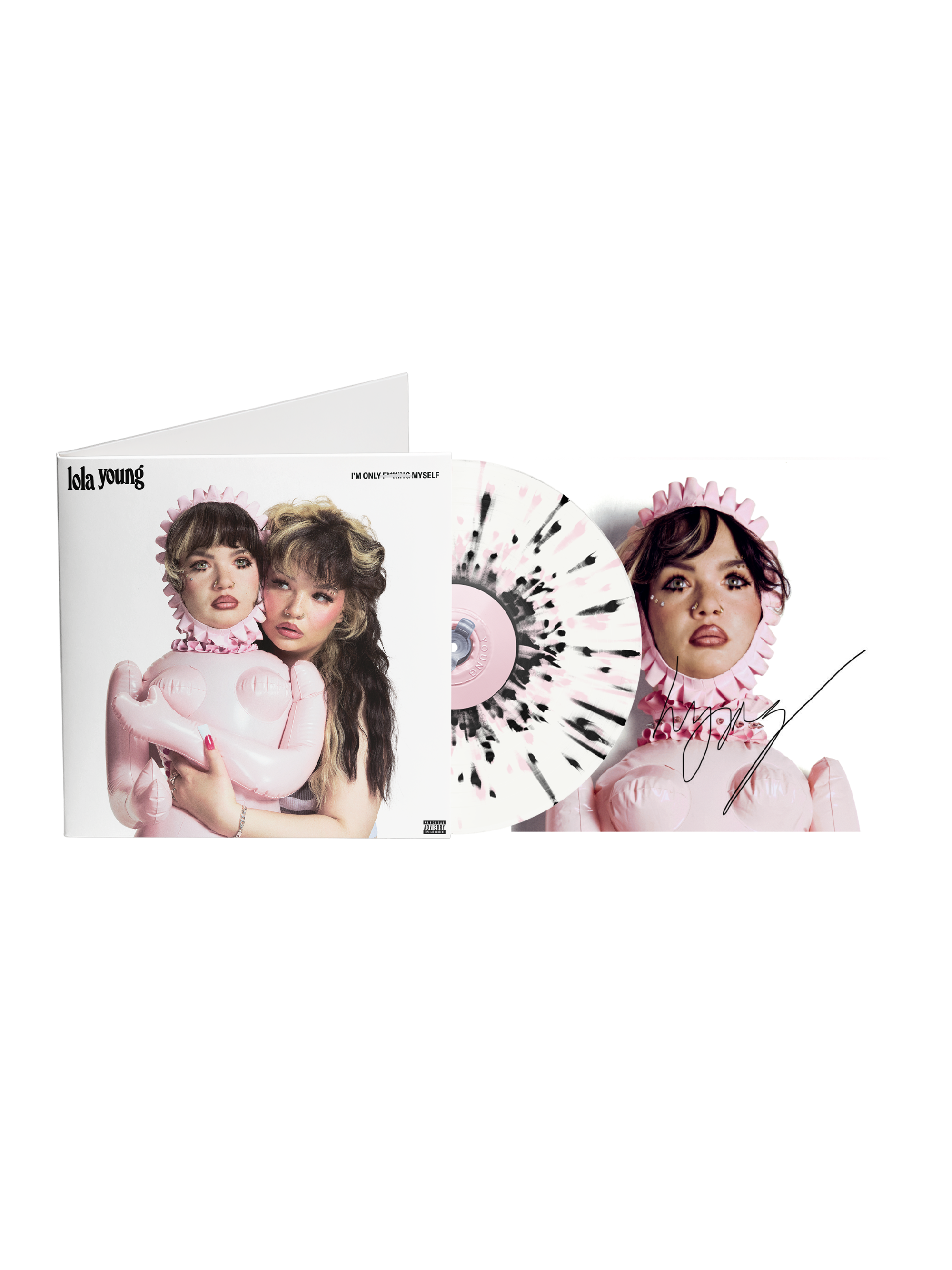 I'm Only F**king Myself: The "Blisters" Edition (Pink & Black Splatter Vinyl LP) + Signed Art Card